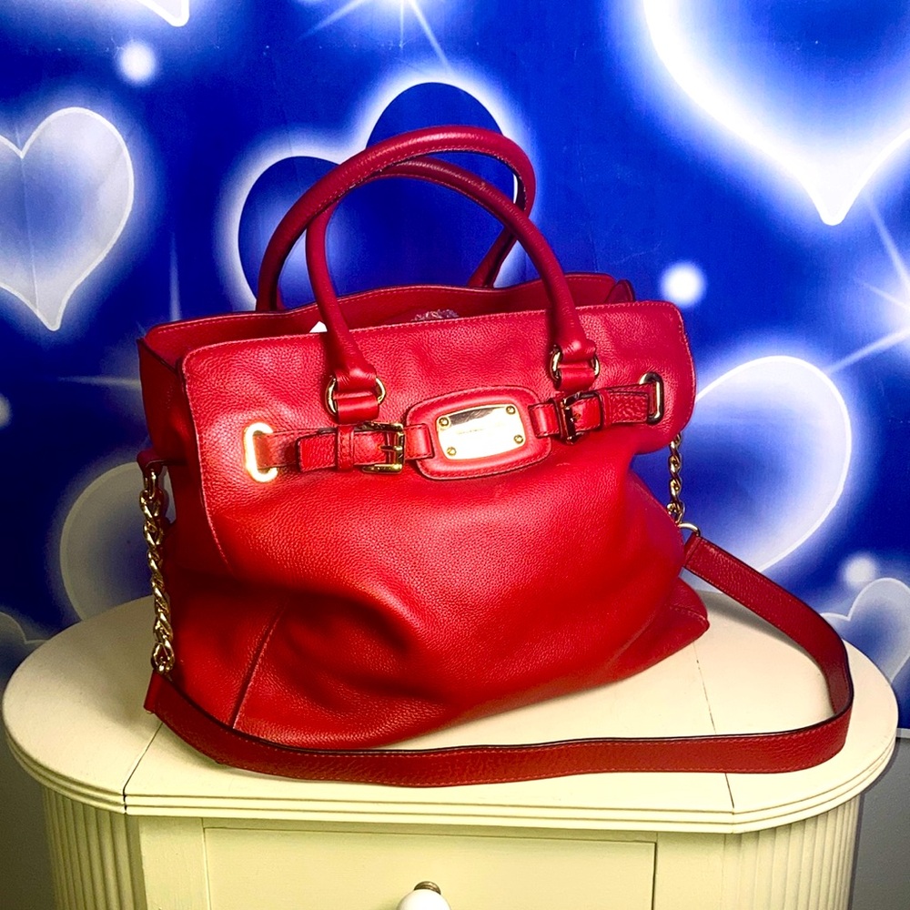 Micheal Kors Large Red Stachel Bag